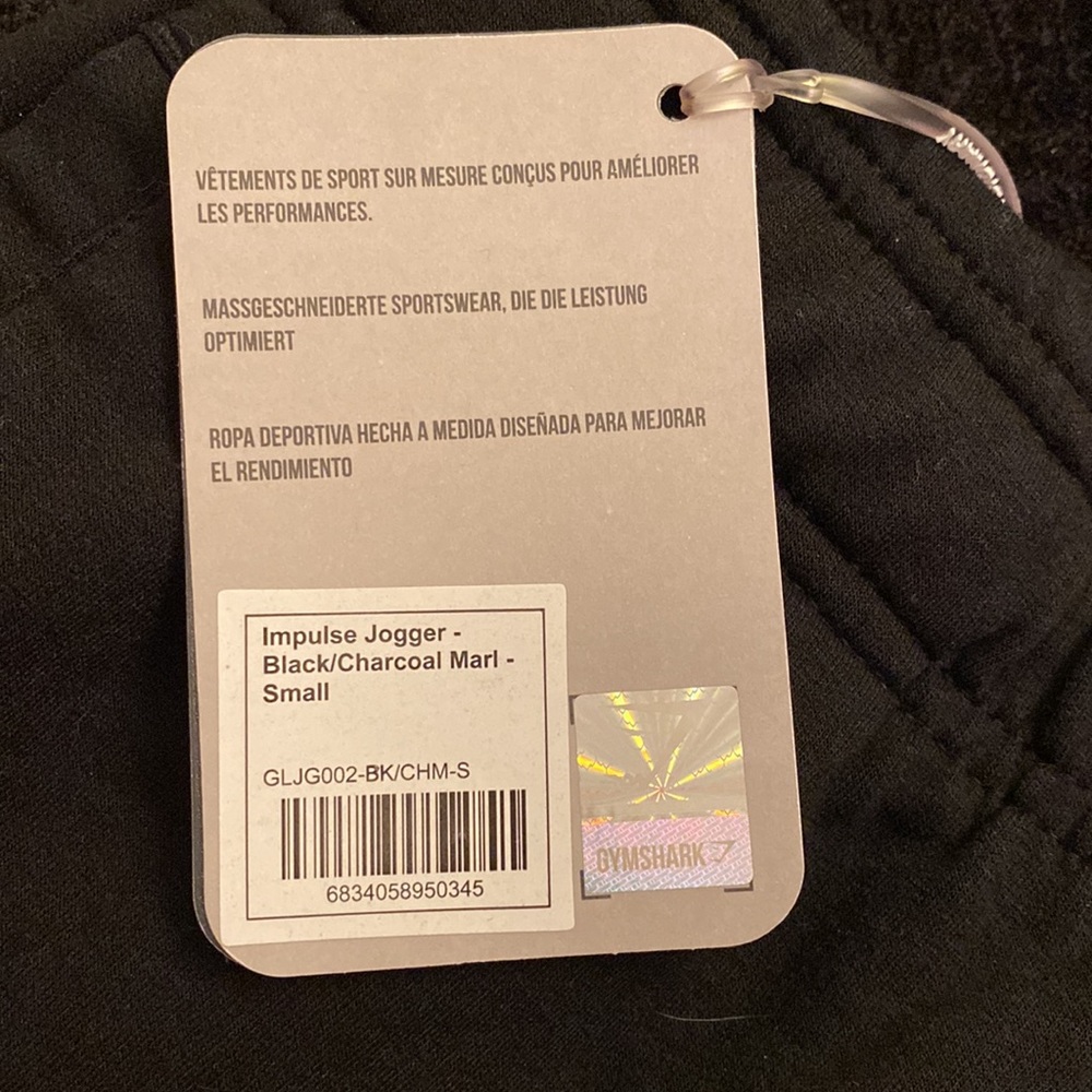 Gymshark Impulse Jogger - Black/Charcoal Marl - Small - BRAND NEW WITH TAGS - Picture 5 of 12